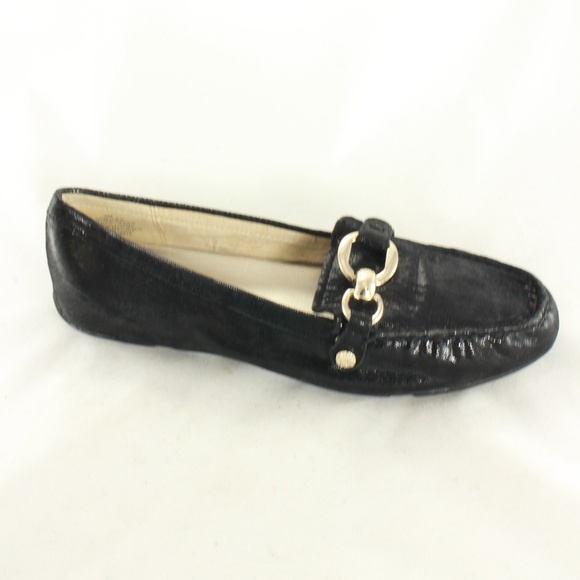 Anne Klein Shoes - NEW Anne Klein iflex Myles Black Gold Loafers